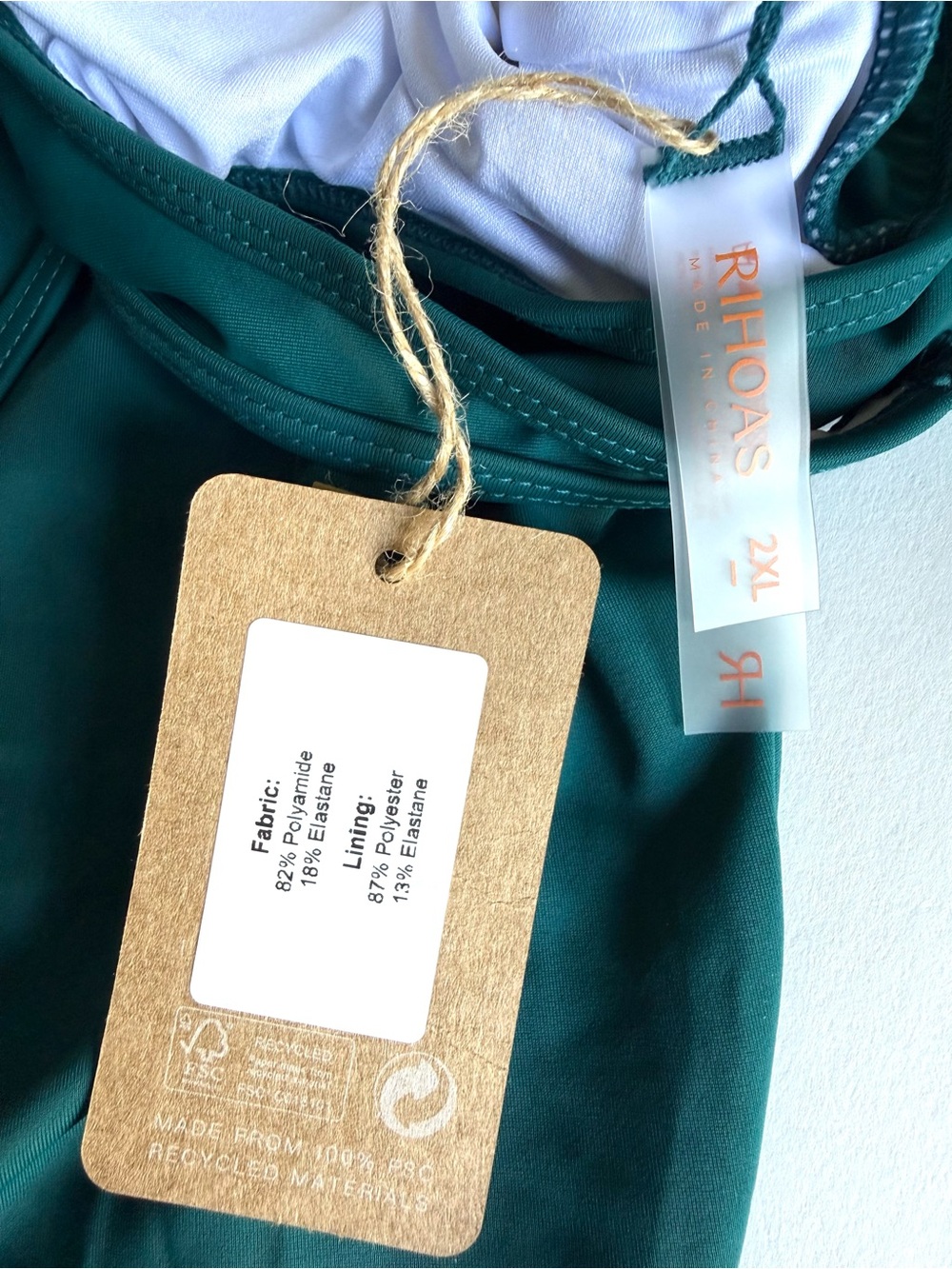 Rihoas Teal Green Swimdress with Built-In Shorts - Picture 10 of 12